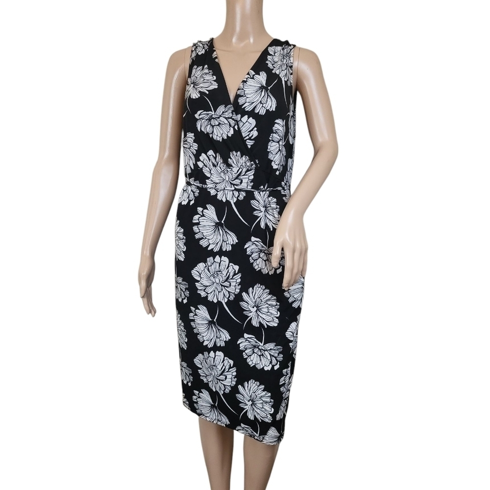 Motherhood Maternity Sleeveless Black Floral Dress